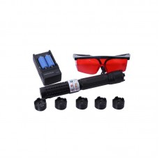 450nm Blue Laser Pointer Pen 1.5W/1500mW Adjustable Focus Visible Beam with Blue Colorful Box