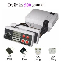 Video Game Console Gaming Player Built-in 500 Classic Games Dual Gamepad with 4 Buttons for NES