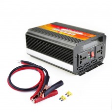 1000W Power Inverter DC 12V-24V to AC 110-220V Black with LCD Screen  