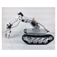 Shock Absorber RC Tank Car WiFi + 7-DOF Robot Arm Gripper + 7pcs MG996R Servos Smart RC Robot Kit TS100