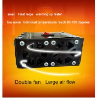 24V 400W Car Defroster Car Heater Fan 2 Air Outlet 80℃ Winter Warmer for RV Motorhome Trailer Truck