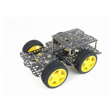 HJ-4WD Smart RC Car Chassis 2-Tier Line Tracking Obstacle Avoidance Robot Car Chassis Unassembled           