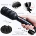 Electric Hair Straightening Brush Straightening Comb with LCD Display Black US Standard Plug      