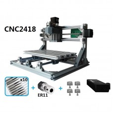 Mini CNC Engraving Machine Laser Engraver 240*180*45mm CNC2418 GRBL Unfinished 2418ER+1W Laser 