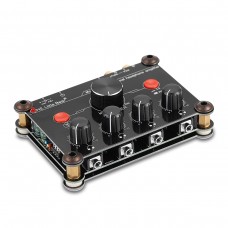 4-Channel Headphone Amplifier Splitter Independent Volume Control Master Volume Control P14 Black