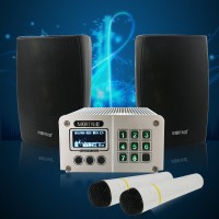 NIO-CD1000 FM Broadcast Transmitter Kit Main Host with Two Wireless Microphones & Two 40W Speakers