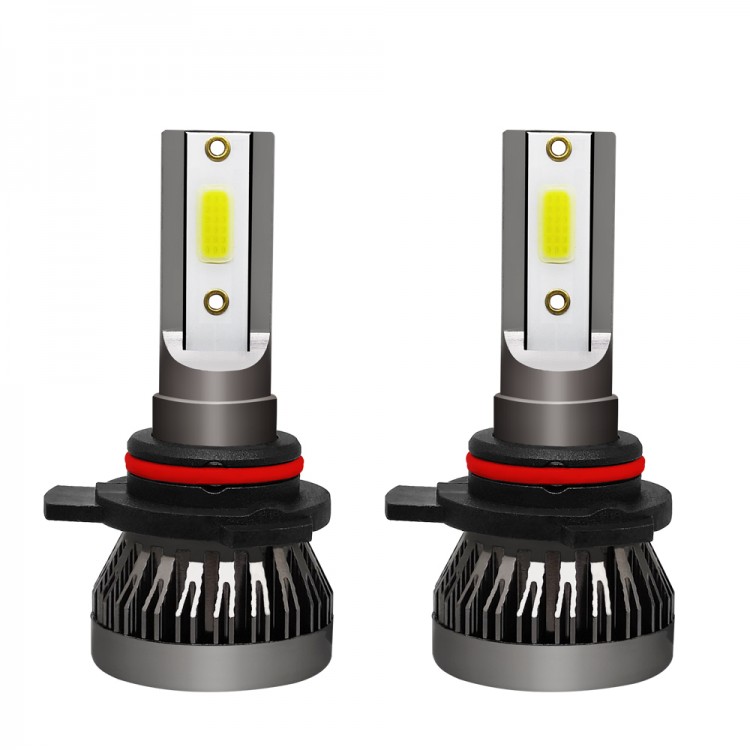 LED Headlight Bulb 9012 LED Bulb 6000K COB Waterproof 36W/Pair MINI1 ...