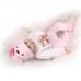 NPK Reborn Baby Doll Silicone Girl Toy Soft Toddler Girl Gift Doll Toys Pink 