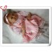 22Inch/55cm NPK Reborn Baby Dolls Silicone Soft Lifelike Baby Girl Toy Pink AA002P