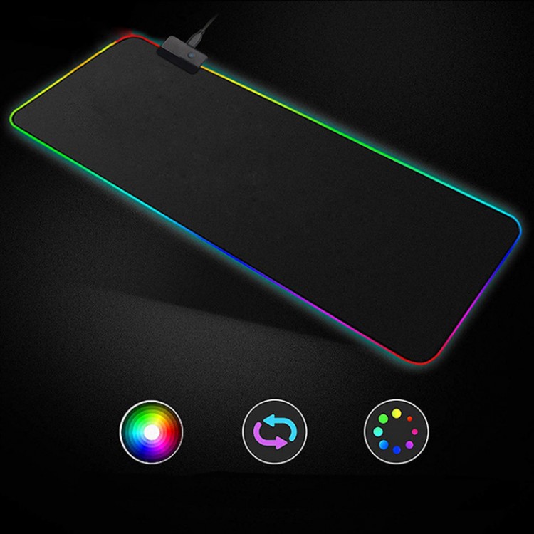 Gaming Mouse Pad LED Large RGB Mouse Pad Colorful Keyboard Mat for PC ...