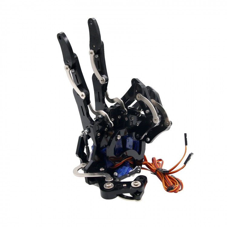 Mechanical Claw Clamper Gripper Arm Left Hand Five Fingers with Servos ...