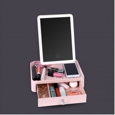 37 LED Touch Screen Makeup Mirror Dimmable Night Light Rotatable Table Top Vanity Mirror 