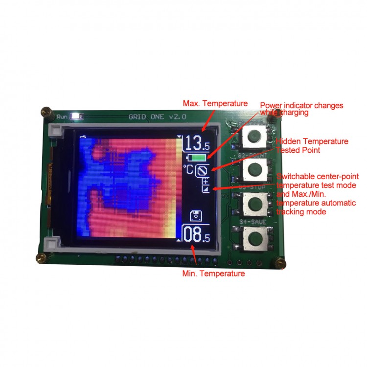 AMG8833 8x8 Infrared Thermal Imager Thermal Sensor Module w/ 4G TF Card ...