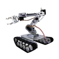 Shock Absorber RC Tank Car with WiFi 12V Motor 7-DOF Robot Arm Gripper Smart RC Robot Kit TS100