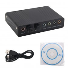 USB External S/PDIF Optical Sound Card Stereo Channel 5.1 DAC Audio Line In  