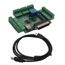 5 Axis CNC USB Breakout Board Interface Adapter +USB Cable for CNC Engraving Machine
