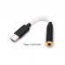 USB Type-C to 3.5mm Female Headphone Jack Adapter with Balanced Decoding Headphone Amp DAC Chip 