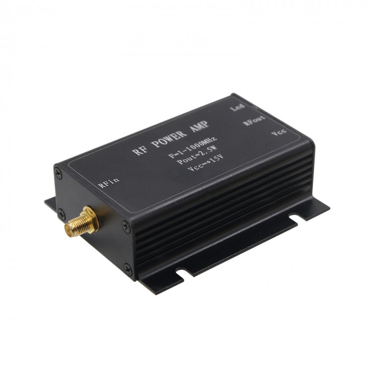 2.5W RF Power Amplifier 1-1000MHz Radio Frequency Power Amplifier Black ...