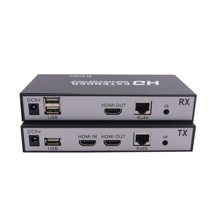 Hdmi Kvm Extender 200m656ft Over Tcpip By Cat5e6 Support 1080p Ec200k Free Shipping 9604