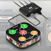 MC102-Pro Connection Unit 1 in 2 Out/ 2 in 1 Out A B Two-way Audio Switcher Headphone Splitter