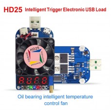 Electronic USB Load Tester Intelligent Trigger For Quick Charge AFC FCP QC3.0 2.0 HD25 4A 25W