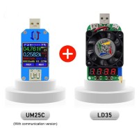 UM25C USB Voltage Current Tester USB2.0 Type-C Bluetooth Communication + LD35 USB Electronic Load