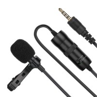 Clip On Lapel Microphone Mini Collar Microphone 6M For Livestream Recording PU427