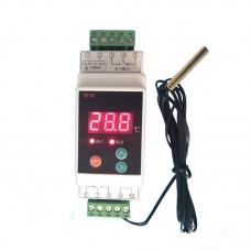 Digital Temperature Controller Guide Rail Style Adjustable Temperature with 2-Way Replay Output