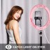 11.8" Selfie Ring Light Dimmable Ring Light LED Fill Light with Phone Clamp Tripod Ball Head PU457F