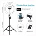 11.8" Dimmable LED Ring Light with Tripod Stand 1.1m w/ Tripod Ball Head & Phone Clamp PKT3050