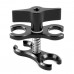 Dual Ball Clamp Flashlight Clip Open Hole Camera Bracket Aluminum Spring For Diving Photography PU257