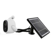 WiFi Solar Power Outdoor Camera 2MP 1080P PIR Motion Sensor with Solar Panel (White)