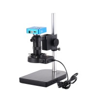 34MP 2K Industrial Microscope Camera Stand Kit USB Outputs w/ 100X C-Mount Lens 56-LED Ring Light 