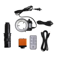 34MP Industrial Microscope Camera Kit HDMI 2K 1080P 60FPS with 180X C-Mount Lens & 56 LED Ring Light