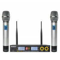 FREEBOSS FB-U09 UHF Wireless Microphone System Dual Way Digital Receiver + 2 Handheld Microphone