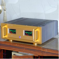A60 Power Amplifier Chassis Shell Aluminum Amplifier Case DIY Amp Box Enclosure with VU Meter 