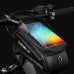 Wheel Up EVA Bike Phone Bag Waterproof Bicycle Frame Handlebar Front Tube Bag White Reflective