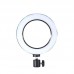 14" Dimmable LED Ring Light Ring Fill Light with Phone Clip Charging Ports For Live Streaming