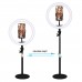 10.2" Dimmable LED Ring Light Ring Fill Light with Phone Clip Stand For Live Broadcast BX-62