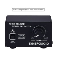2 In 1 Out Audio Source Signal Selector Speaker Switcher Output Volume Adjustment RCA Interface B301 