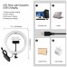 10.2" RGBW Dimmable LED Ring Light Fill Light 168pcs LED Beads w/ Remote Control Phone Clamp PU504B