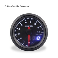 SINCOTECH 2" 52mm Race Car Tachometer 1000RPM Tachoscope Gauge 7-Color LED Revolution Meter DO636
