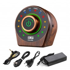 Bluetooth Digital Power Amplifier Wood Grain HiFi 100W Class D Home Audio Amplifier w/ Power Adapter Cable Kit