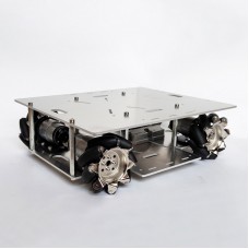 Mecanum Wheel Car Chassis Omnidirectional Smart Robotic Car DIY Kit w/ 140RPM Motor Unassembled White