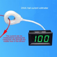DC 200A Hall Current Voltmeter Isolated Digital Voltage Current Meter w/ Anti-reverse Connection  