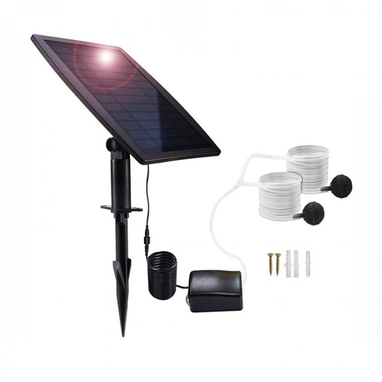 Solar Power Oxygenator Air Pump Aerator Oxygen Pump Set For Aquarium 