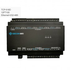 12PT100 Collect Temperature Industrial Controller Data Acquisition TCP-518D Ethernet + RS232 + RS485