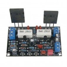 100W 2SC5200+2SA1943 Audio Amplifier Board HiFi Mono Channel Post-Stage Amplifier with New Tube