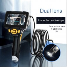 Inskam112-2 1M 8mm Industrial Endoscope Camera Borescope 1080P Dual Waterproof Lens 4.3" Color LCD