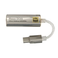 iBasso DC03 DAC Headphone Amplifier Type-C To 3.5MM Phone Headphone Cable External Sound Card Silver